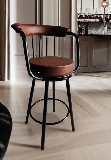 KITHANIA Multipurpose Cafe Bar Stool/Kitchen Chair Reception chair Bar stool Office Chair Leatherette Bar Chair