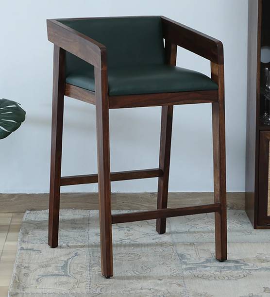 Woodsworth From Pepperfry Iha Sheesham Wood Bar Stool & Chair Solid Wood Bar Chair