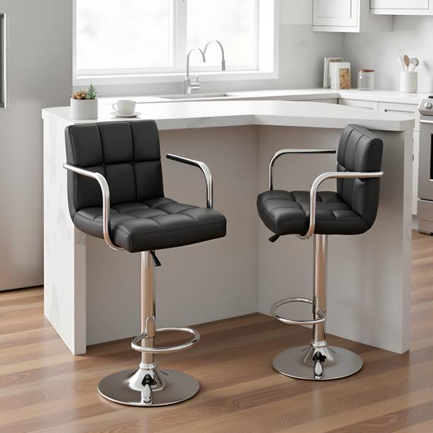 NITYAM Premium Quality Revolving Bar Stool Chair For Kitchen Home Office Shop Counter Metal Bar Chair