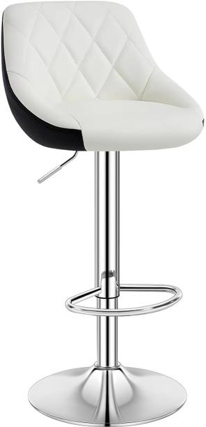 DPI Raksin Exterior, Adjustable Swivel Chrome Gas Lift, Steel Footrest & Base Fabric Bar Stool