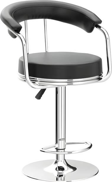 DSR ® 216 Classic Black Revolving | Height Adjustable | Kitchen / Café / Stores Leatherette Bar Stool