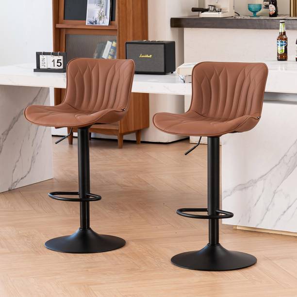 CHAIRTECH Unique Bar Stool Leather Crome Base Leatherette Bar Stool