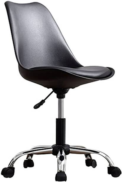 Vistro Ergonomic, bucket-style contour that curves up to form a low-to-mid backres Leatherette Bar Stool