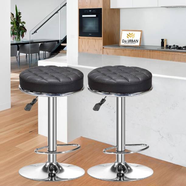 Da URBAN Katli Pack of 2 Revolving | Height Adjustable | Kitchen / Café / Stores | Leatherette Bar Stool