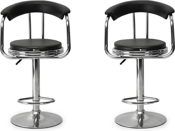 APPLE FURNITURE Adjustable Height Kitchen Bar Reception Stool, Pack of 2 Metal Bar Stool