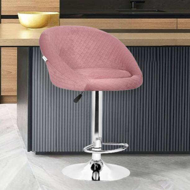Da URBAN Cozy Pink | Revolving | Height Adjustable | Kitchen \ Café \ Store | Fabric Bar Stool