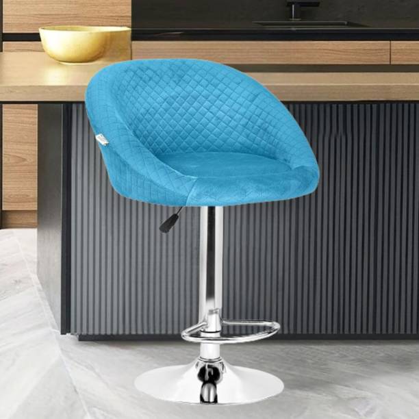 Da URBAN Cozy Blue | Revolving | Height Adjustable | Kitchen \ Café \ Store | Fabric Bar Stool