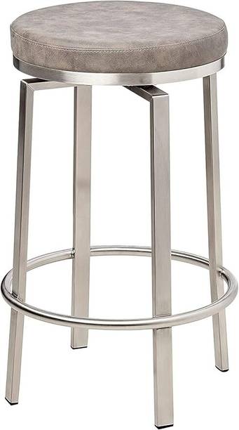 Indian Decor 46179 26" BAR Stool (1 Pack), Counter, Grey Breakfast Table Stool Metal Bar Chair