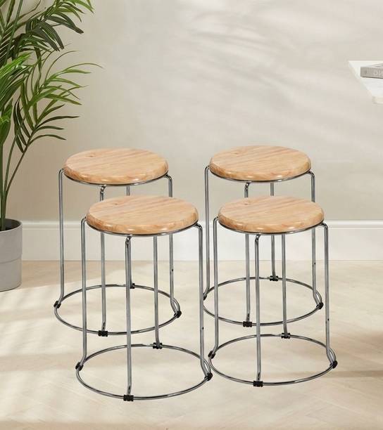 MAESTRO Classic Height Adjustable and Revolving Bar Stool Kitchen Chair Reception Chair Solid Wood Bar Stool