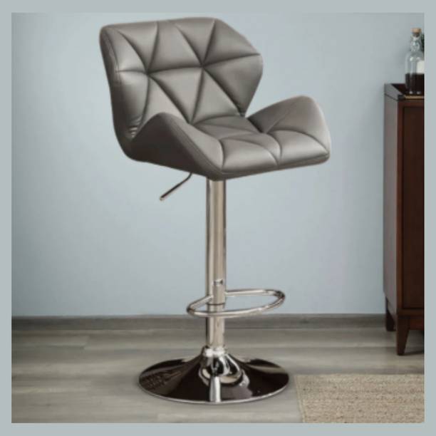 ardasinterior Ormond Leatherette Bar Stool In Grey Colour With Swivel by Ardas Interior Leatherette Bar Stool