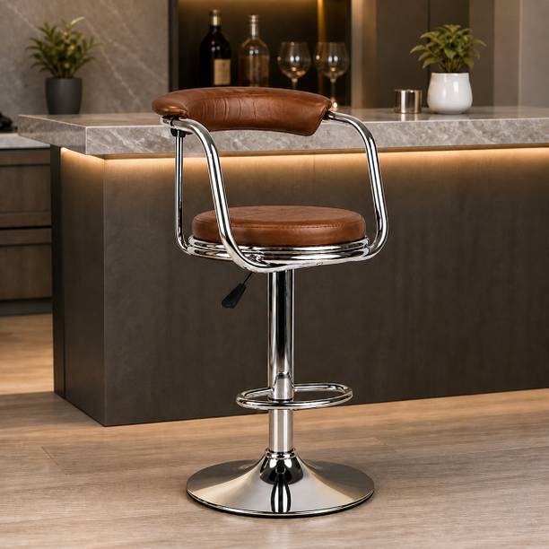 SKYE Nexo Hydraulic Bar Stool Chair, Height Adjustable, 360° Swivel Leatherette Bar Stool