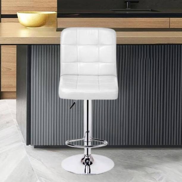 Da URBAN Cadbury White | Revolving | Height Adjustable | Kitchen \ Café \ Store | Leatherette Bar Stool