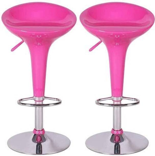 Furniture First 360 Degree Swivel Height Adjustable IMPORTED Bar Chair for Home/Kitchen Synthetic Fiber Bar Stool