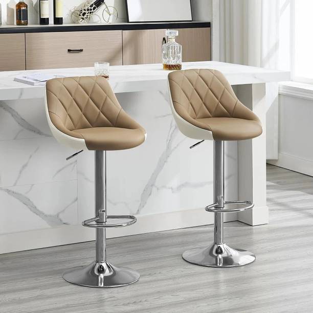 CHAIRTECH Nova Revolving Metal Bar Stool for Kitchen Cafe Store Shop Counter Premium Stool Leatherette Bar Chair