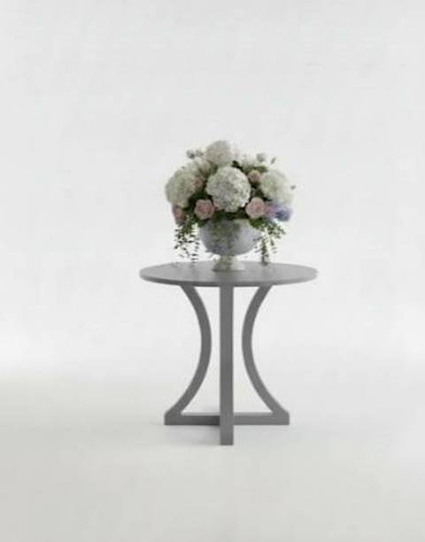 woodenhub Modern Curved Accent Stool Multipurpose Round Stool Solid Wood Bar Chair