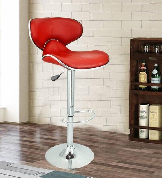 MAESTRO Horse Bar Stool Chair Height Adjustable 360° Swivel For Kitchen Café bar (Red) Leatherette Bar Stool
