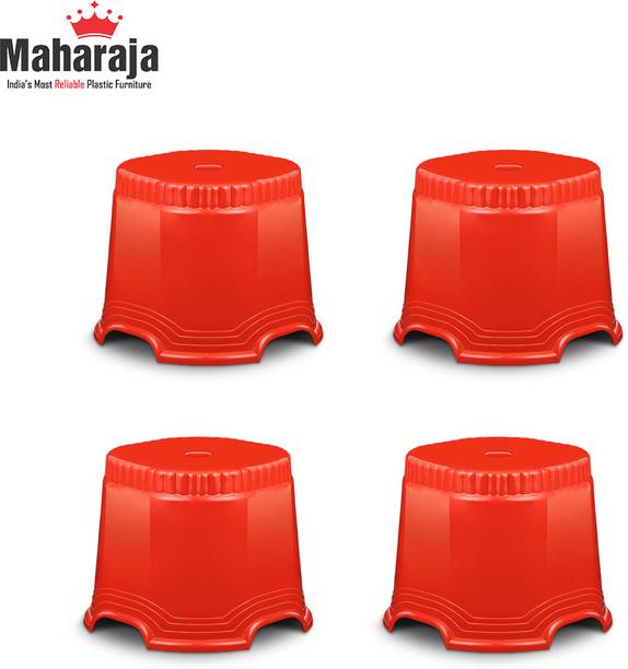 MAHARAJA Neo Plastic Sitting Stool for Indoor Or Outdoor | Kitchen & Living Room | 10 In Plastic Bar Stool