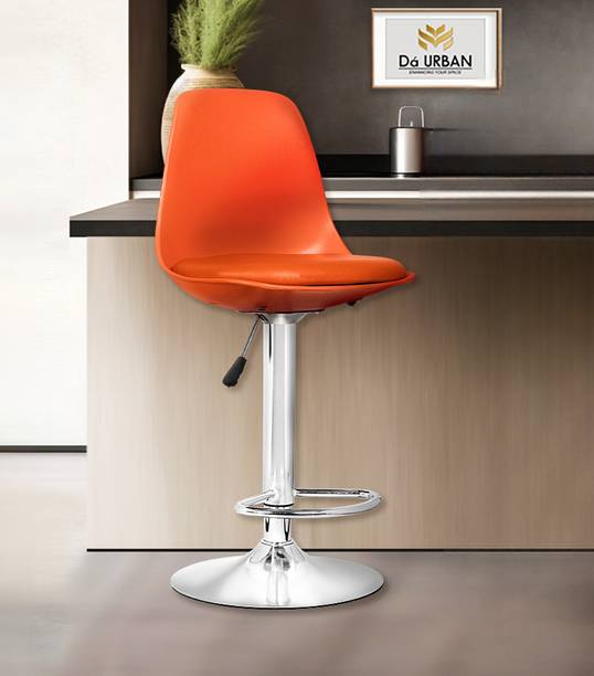 Da URBAN Valure Orange | Revolving | Height Adjustable | Kitchen \ Café \ Store | Plastic Bar Chair