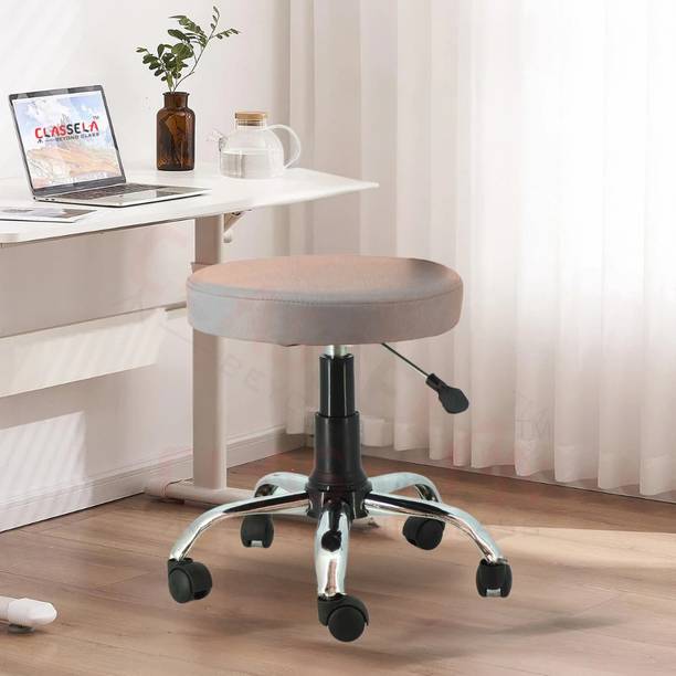 Classela Detto Round/doctor/bar/Stool/Parlour/ client chair for space & 1 year warranty Foam Bar Stool