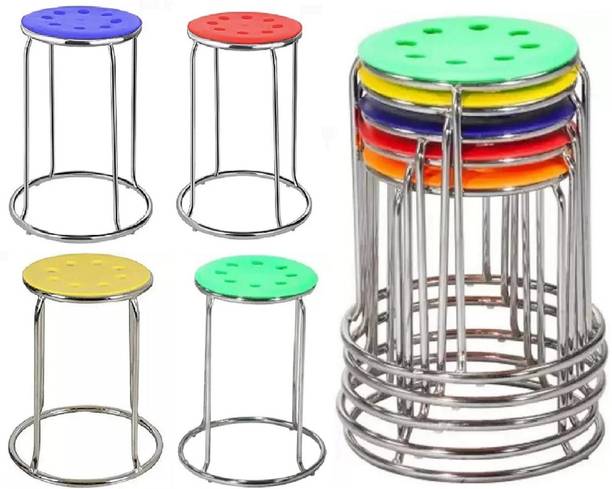 TOBY Multipurpose 4 Stool for Bar/ home and office classroom restaurant and café Metal Bar Stool