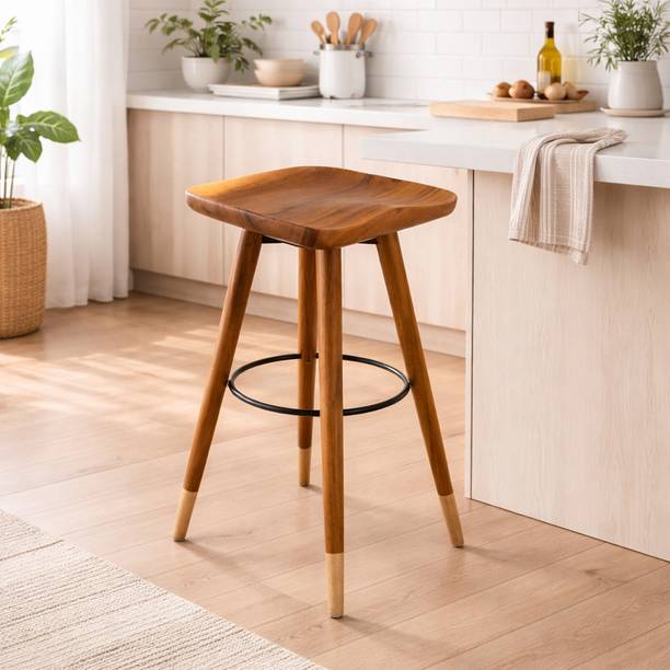 furncart MACRAME Solid Wood Bar Chair