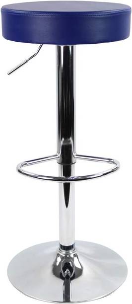 CRAFTSPEN Round Bar Stool PU Leather with Footrest 15.2x14x32.7 Height Metal Bar Stool