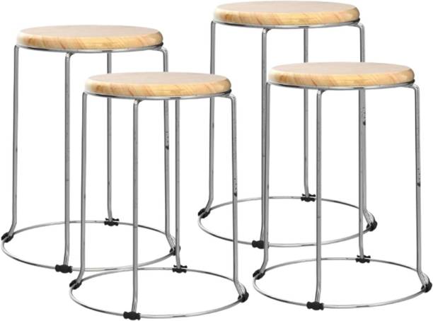 neo chair Stainless Steel Adjustable Height Kitchen Counter Stool with Wooden Seat Solid Wood Bar Stool