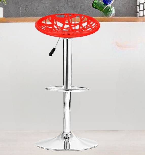 Da URBAN Spiderweb Red | Revolving | Height Adjustable | Kitchen \ Café \ Store | Plastic Bar Stool