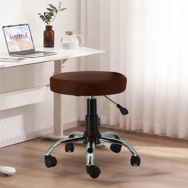CLASSELA Detto Round/Doctor/bar/Stool/Parlour/client chair for space & 1 year warranty Foam Bar Stool