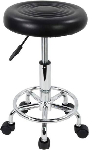 CRAFTSPEN Modern Round Rolling 16.5 to 20 Inch Height Adjustable Salon Tattoo Work Metal Bar Chair