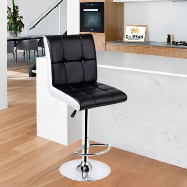 Da URBAN Cadbury Black & White | Revolving | Height Adjustable | Kitchen \ Café \ Store | Leatherette Bar Stool