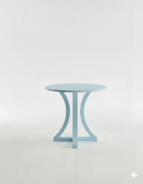 woodenhub WoodenHub Arca Sol Modern Curved White Accent Stool Multipurpose Round Stool Solid Wood Bar Chair