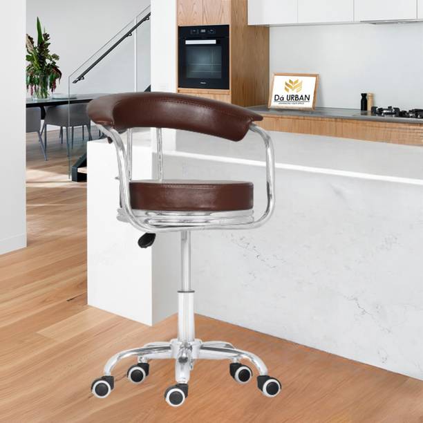 Da URBAN Classic Kids Height Adjustable & Revolving Bar Stool/ Chair with Wheels (Black) Metal Recliner