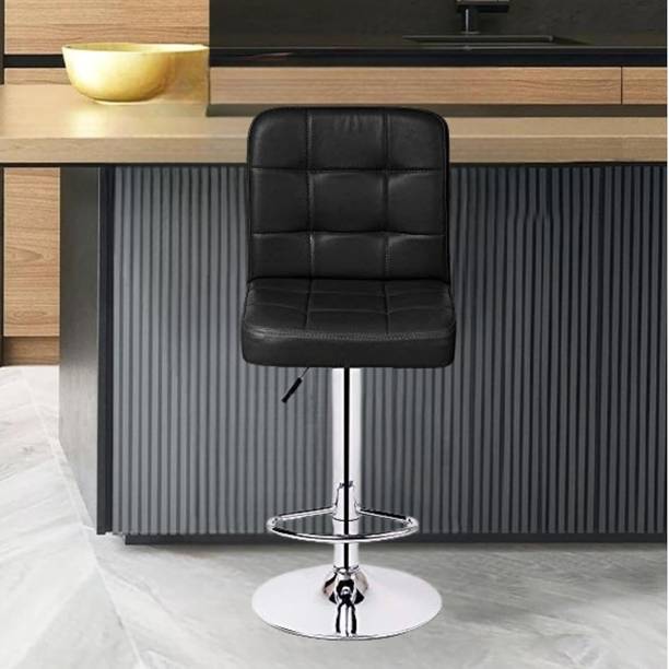 Da URBAN Cadbury Black | Revolving | Height Adjustable | Kitchen \ Café \ Store | Leatherette Bar Stool