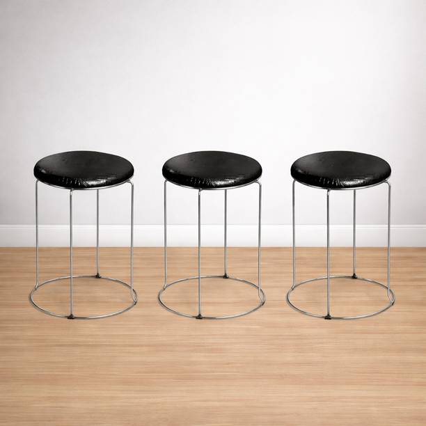 FUGO Multi-Purpose Stool | Stool | Pack of 3 | Chair Metal Bar Stool