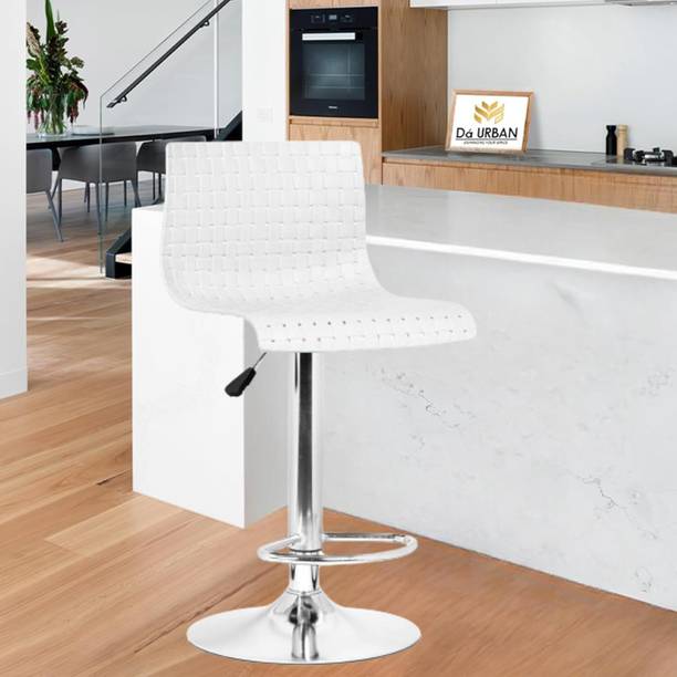 Da URBAN Presho White | Revolving | Height Adjustable | Kitchen \ Café \ Store | Plastic Bar Chair