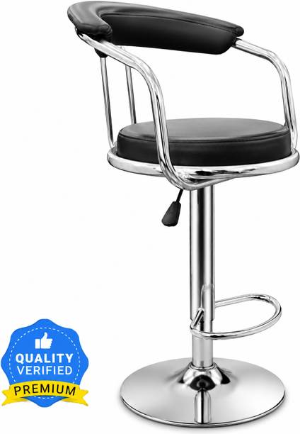 KRISHTHA Classic Black Revolving | Kitchen | Café | Stores and counters Leatherette Bar Stool