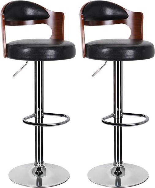 Furniture First 360 Degree Swivel | Height Adjustable | Bar Chair | Bar Stool | for Home_Kitchen Leatherette Bar Chair