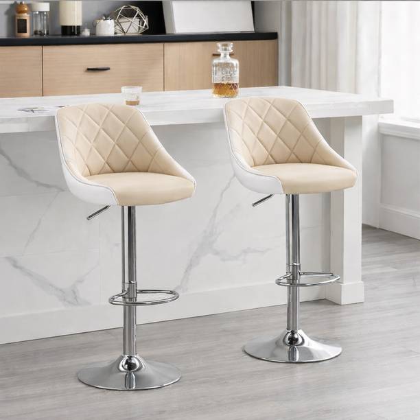 CHAIRTECH Nova Revolving Metal Bar Stool for Kitchen Cafe Store Shop Counter Premium Stool Leatherette Bar Chair