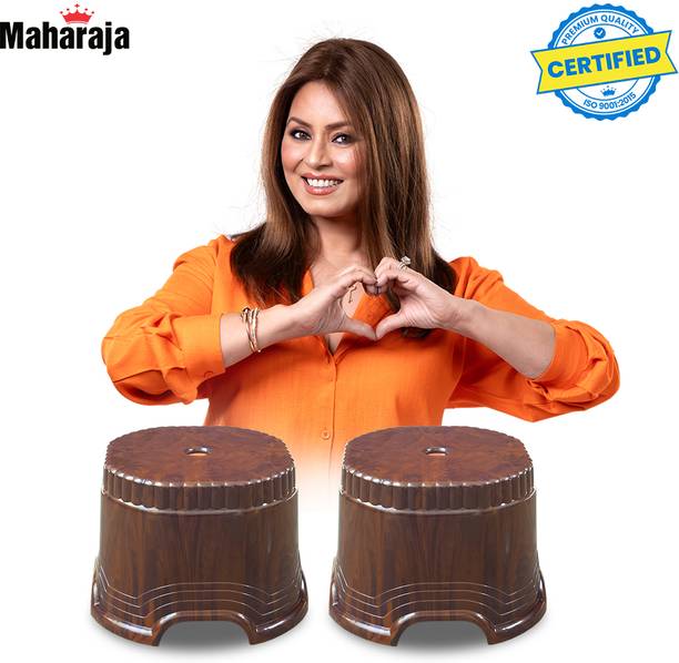 MAHARAJA Neo Plastic Sitting Stool for Indoor Or Outdoor | Kitchen & Living Room | 10 In Plastic Bar Stool