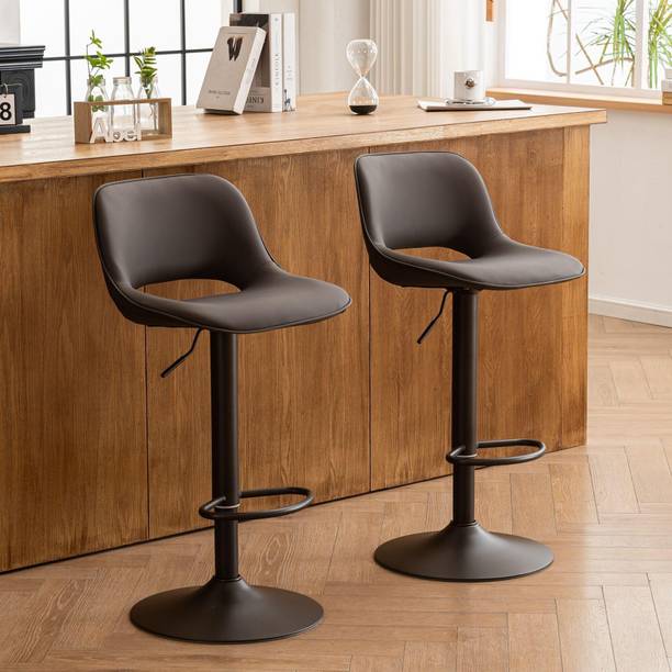 CHAIRTECH Pack of 2 Unique Bar Stool Leather UPTO 5 YEARS WARRANTY Leatherette Bar Stool