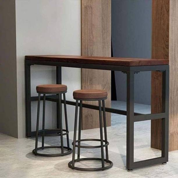 Indian Decor 45280 Breakfast Stool/Bar Stool High Chair with Round Cushion Metal Bar Chair