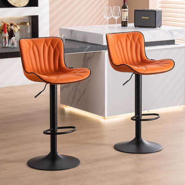 CHAIRTECH Unique Bar Stool Leather Crome Base Leatherette Bar Stool