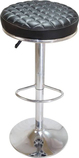 GalaxyGraceFurniture "Modern Black Bar Stool: Adjustable Height Leatherette Bar Stool