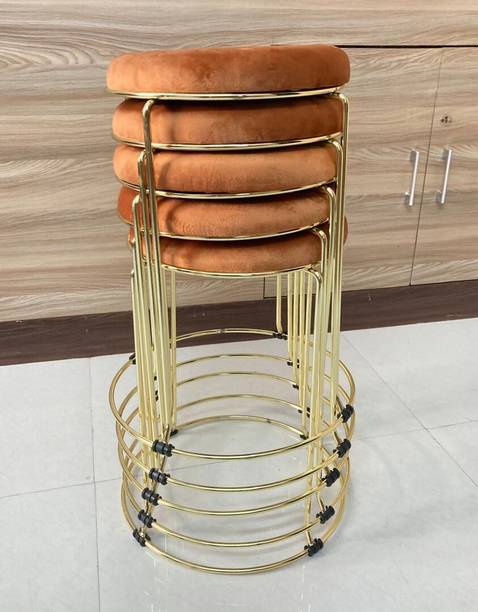 TOBY Golden Velvet SS stool home /office/hospital/labs/restaurant/café garden stool Metal Bar Stool