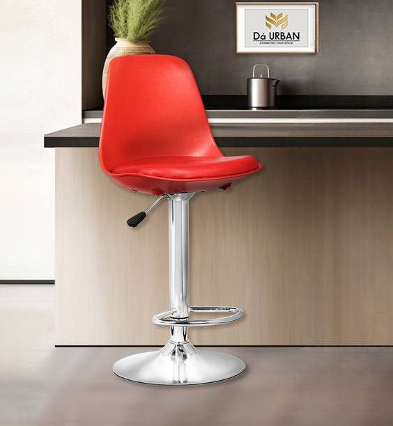Da URBAN Valure Red | Revolving | Height Adjustable | Kitchen \ Café \ Store | Plastic Bar Stool
