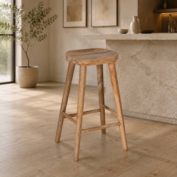 Bene Decor Bene Decor Wooden Bar Stool | Solid Wood Bar Stool
