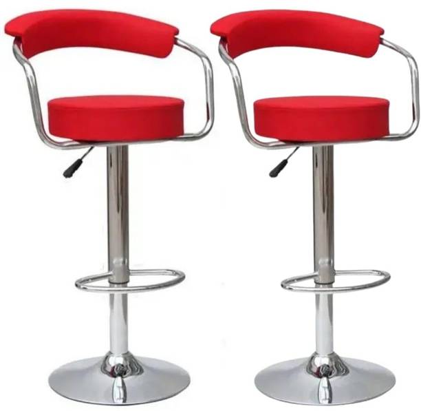 Furniture First 360 Degree Swivel | Height Adjustable | Bar Chair | Bar Stool | for Home_Kitchen Leatherette Bar Chair