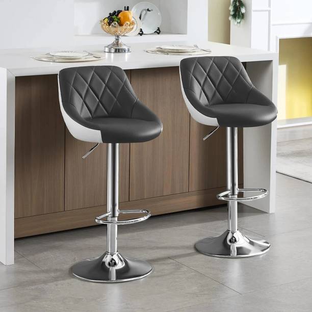 CHAIRTECH ®Pack of 2| Bar Stool & Chair | Upto 3 years of Warranty on the Product Leatherette Bar Chair