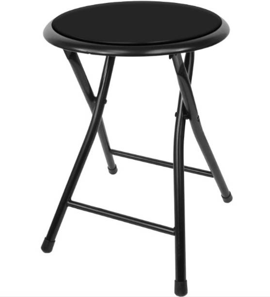 Meble home Meble Home 18-Inch Folding Bar Stool Heavy-Duty, Black, Set of 1 Metal Bar Stool
